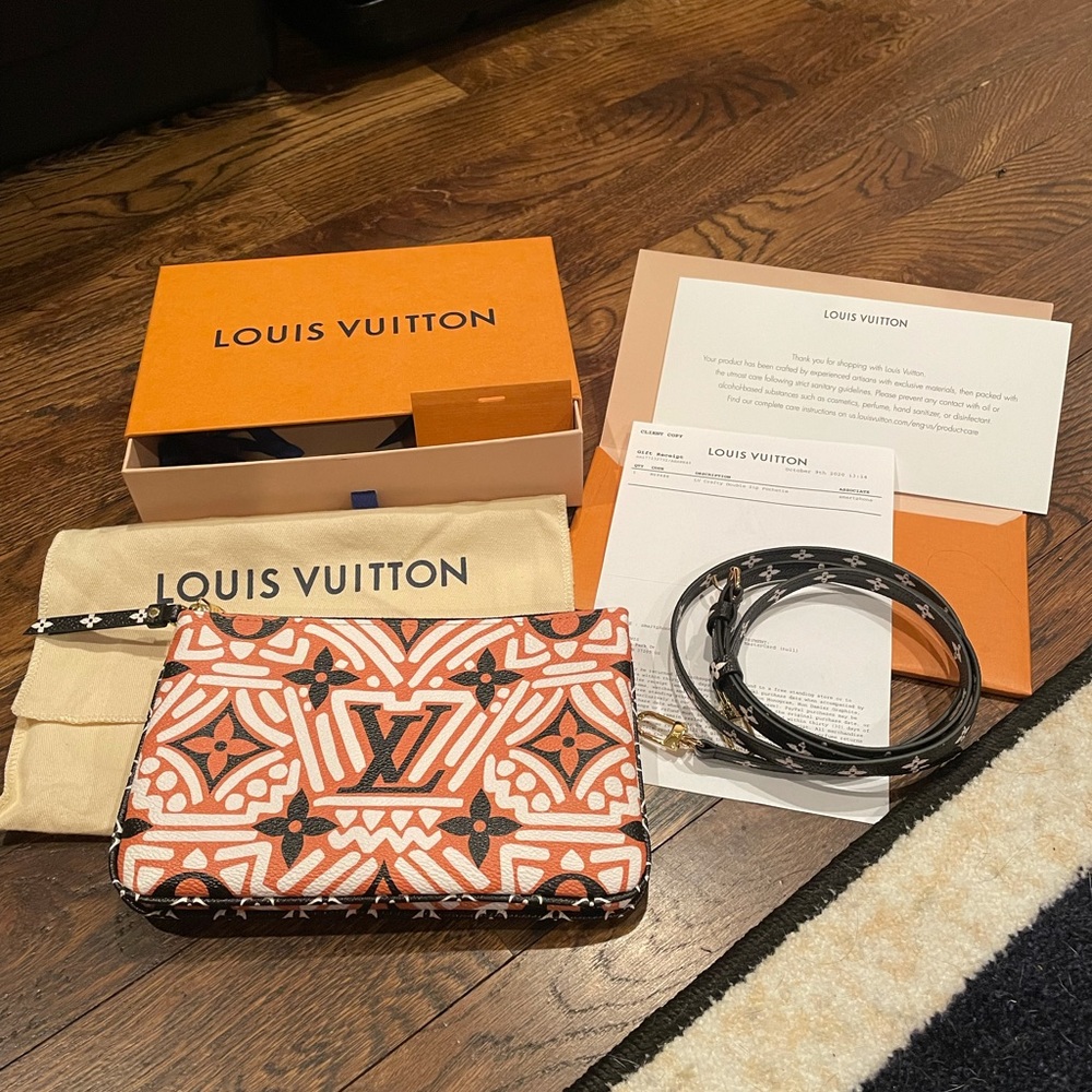 AUTHENTIC LV NWT Crafty Double Zip Pochette